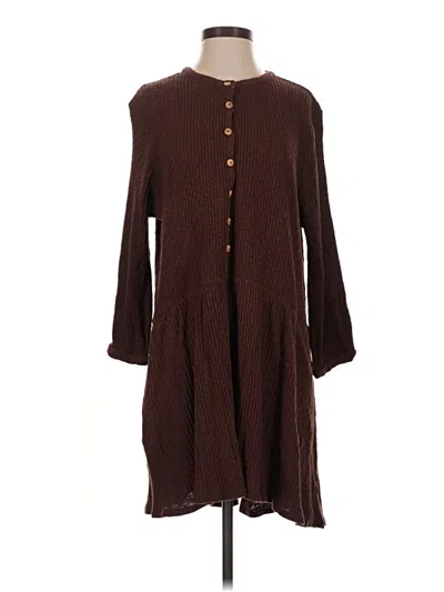 Pre-owned Fp Beach Casual Dress In Brown