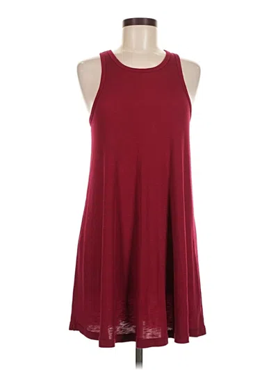 Pre-owned Fp Beach Casual Dress In Burgundy