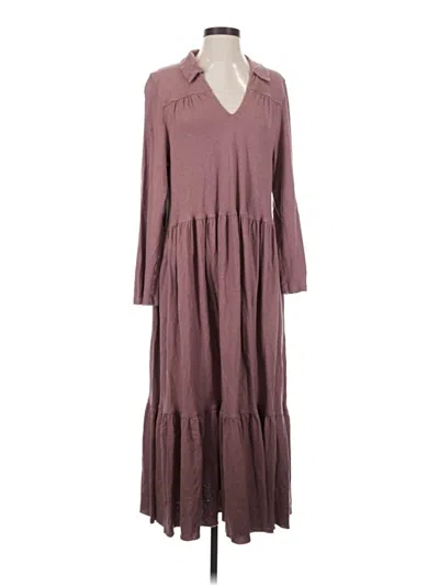 Pre-owned Fp Beach Casual Dress In Burgundy