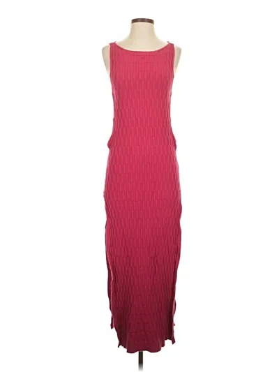 Pre-owned Fp Beach Casual Dress In Burgundy