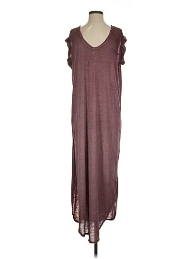 Pre-owned Fp Beach Casual Dress In Burgundy