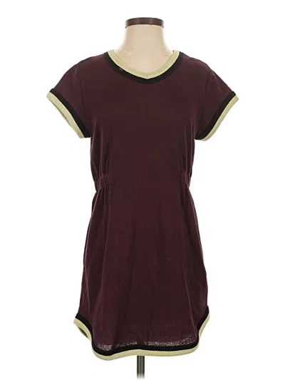 Pre-owned Fp Beach Casual Dress In Burgundy
