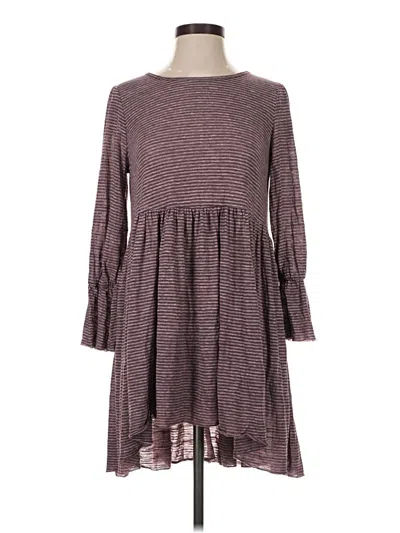 Pre-owned Fp Beach Casual Dress In Burgundy