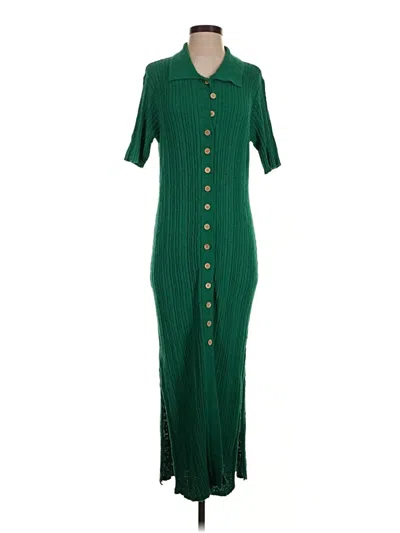 Pre-owned Fp Beach Casual Dress In Green