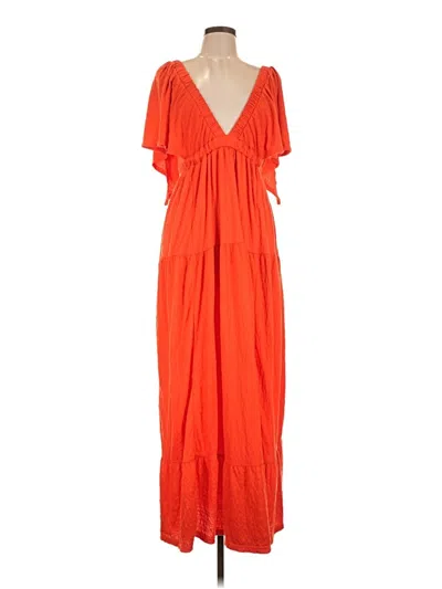Pre-owned Fp Beach Casual Dress In Orange