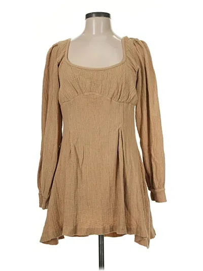Pre-owned Fp Beach Casual Dress In Tan