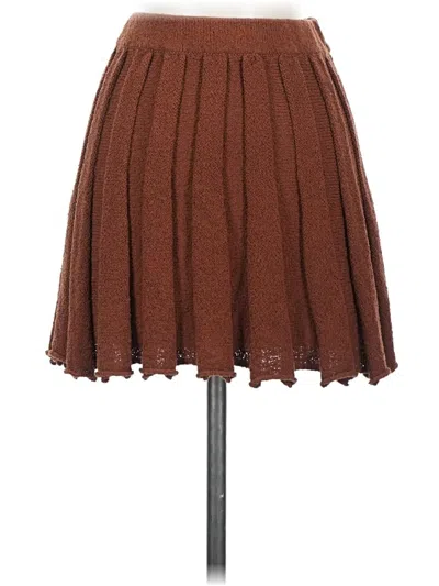 Pre-owned Fp Beach Casual Skirt In Brown