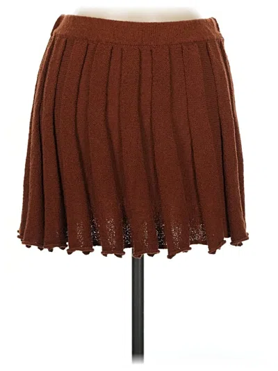 Pre-owned Fp Beach Casual Skirt In Brown