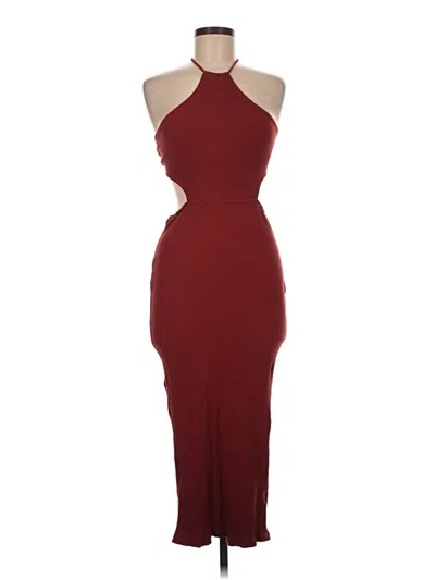 Pre-owned Fp Beach Cocktail Dress In Burgundy