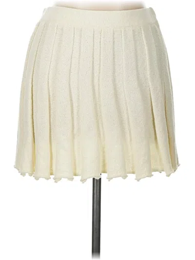 Pre-owned Fp Beach Formal Skirt In Ivory