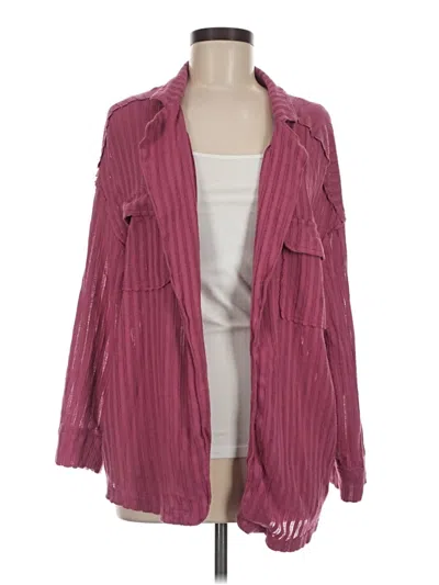 Pre-owned Fp Beach Jacket In Burgundy