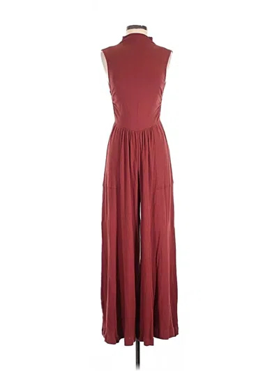 Pre-owned Fp Beach Jumpsuit In Burgundy