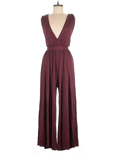 Pre-owned Fp Beach Jumpsuit In Burgundy