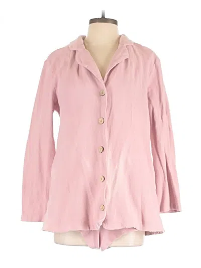 Pre-owned Fp Beach Long Sleeve Blouse In Pink