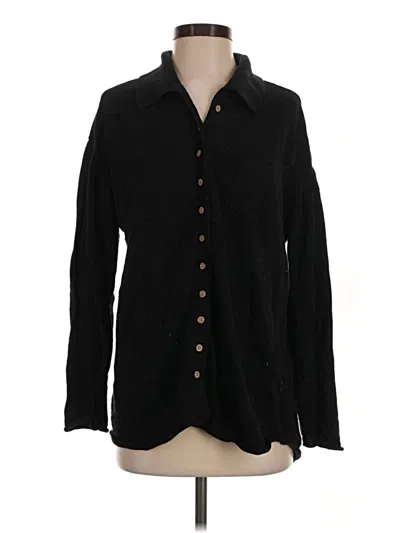 Pre-owned Fp Beach Long Sleeve Button Down Shirt In Black