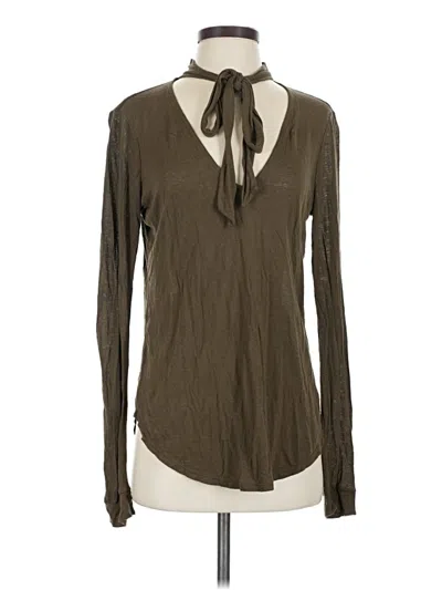 Pre-owned Fp Beach Long Sleeve Polo Shirt In Brown