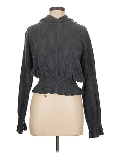 Pre-owned Fp Beach Long Sleeve Top Gray Turtleneck Tops