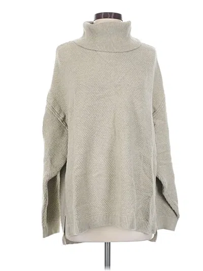 Pre-owned Fp Beach Long Sleeve Top Gray Turtleneck Tops