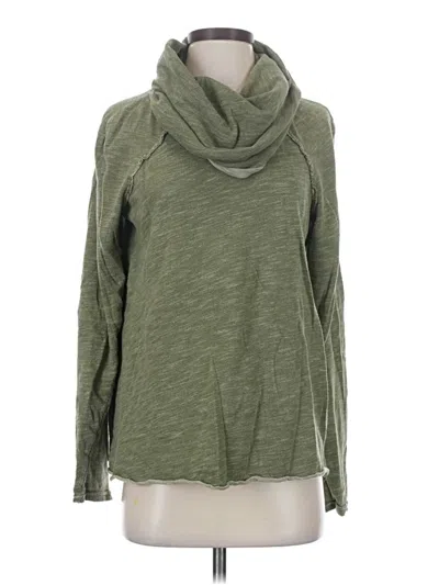 Pre-owned Fp Beach Long Sleeve Top Green Cowl Neck Tops
