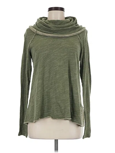 Pre-owned Fp Beach Long Sleeve Top Green Cowl Neck Tops