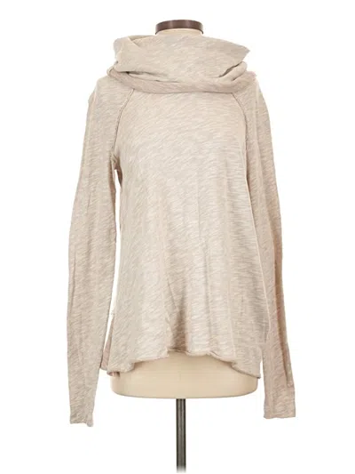 Pre-owned Fp Beach Long Sleeve Top Tan Cowl Neck Tops