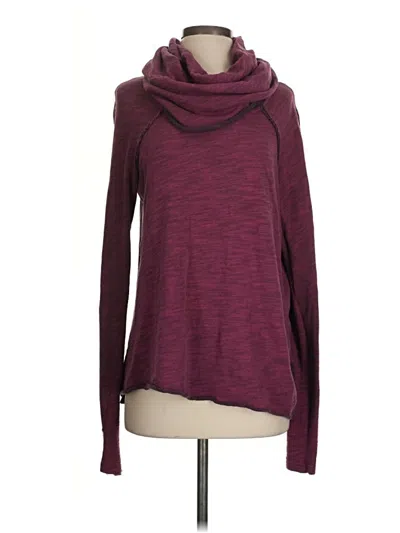 Pre-owned Fp Beach Long Sleeve Turtleneck In Burgundy