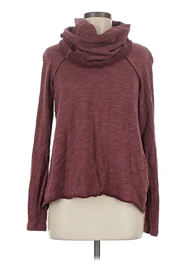 Pre-owned Fp Beach Long Sleeve Turtleneck In Burgundy
