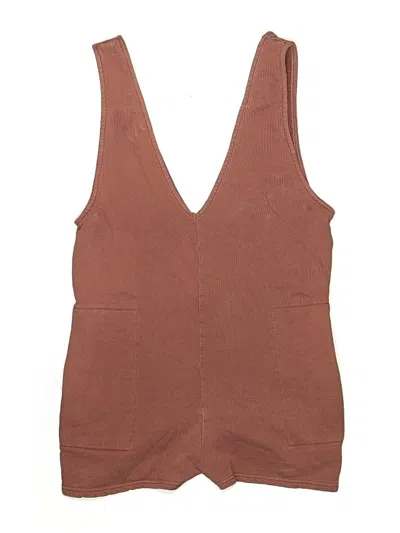 Pre-owned Fp Beach Overall Shorts In Brown