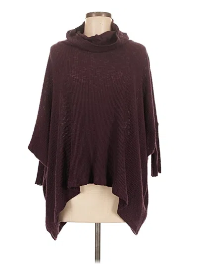 Pre-owned Fp Beach Poncho In Burgundy