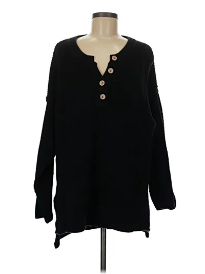 Pre-owned Fp Beach Pullover Sweater In Black