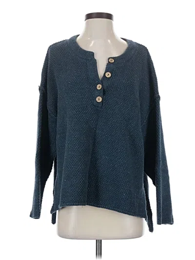 Pre-owned Fp Beach Pullover Sweater In Blue