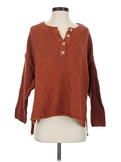 Pre-owned Fp Beach Pullover Sweater In Brown