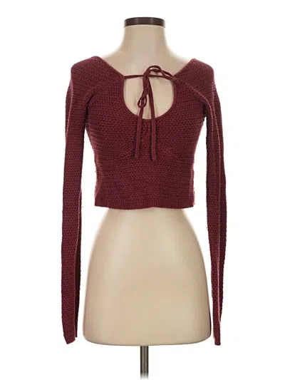 Pre-owned Fp Beach Pullover Sweater In Burgundy