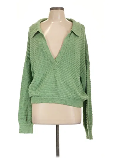 Pre-owned Fp Beach Pullover Sweater In Green