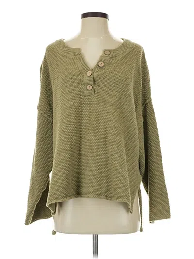 Pre-owned Fp Beach Pullover Sweater In Green