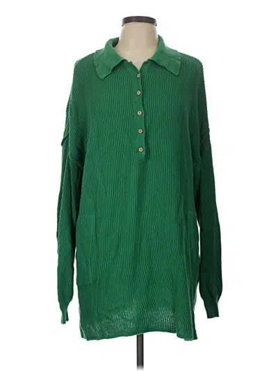Pre-owned Fp Beach Pullover Sweater In Green