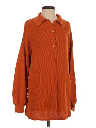 Pre-owned Fp Beach Pullover Sweater In Orange