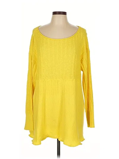 Pre-owned Fp Beach Pullover Sweater In Yellow