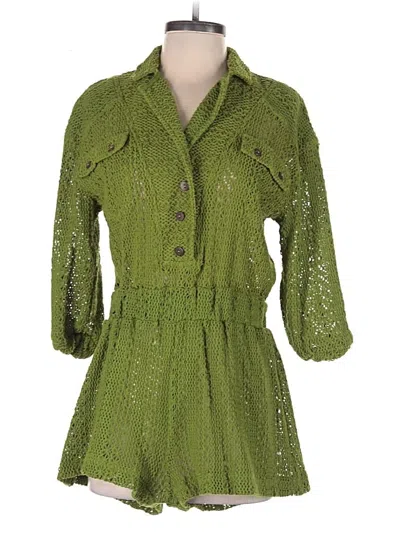 Pre-owned Fp Beach Romper In Green