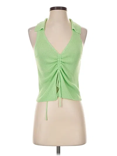 Pre-owned Fp Beach Sleeveless Blouse In Green