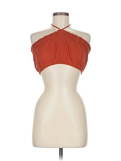 Pre-owned Fp Beach Sleeveless Blouse In Orange