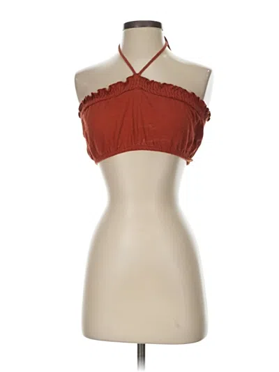 Pre-owned Fp Beach Sleeveless Blouse In Red