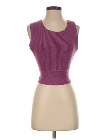 Pre-owned Fp Beach Sleeveless Top Purple Strapless Neckline Tops