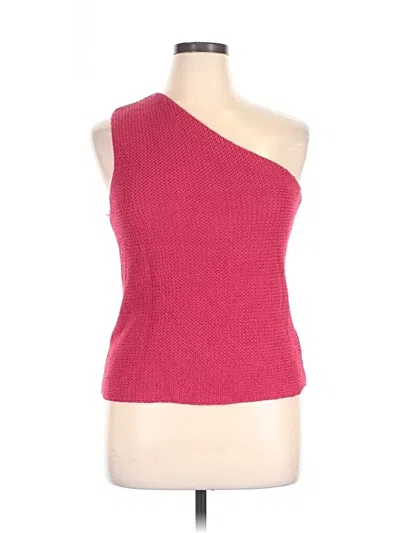 Pre-owned Fp Beach Sleeveless Top Red One Shoulder Neckline Tops