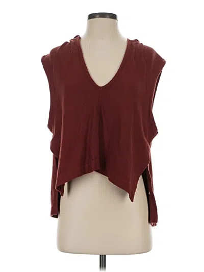 Pre-owned Fp Beach Sleeveless T-shirt In Burgundy