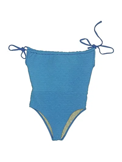 Pre-owned Fp Beach Swimsuit Bottoms In Blue