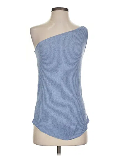 Pre-owned Fp Beach Tank Top Blue One Shoulder Neckline Tops