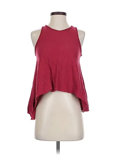 Pre-owned Fp Beach Tank Top Burgundy Halter Neckline Tops