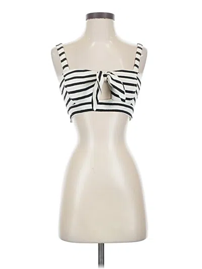 Pre-owned Fp Beach Tank Top Ivory Strapless Neckline Tops In White