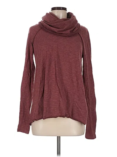 Pre-owned Fp Beach Turtleneck Sweater In Burgundy